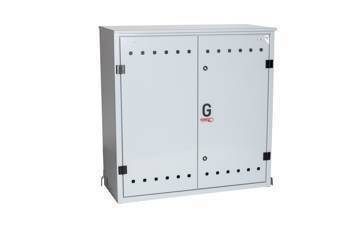 Wall-mounted gas cabinet 1000x1000x400 - grey