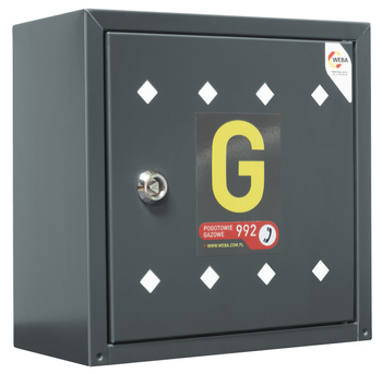 Wall-mounted gas cabinet 300x300x150, anthracite