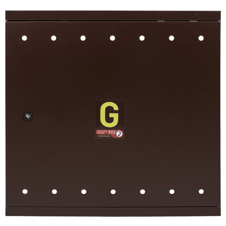 Recessed gas cabinet 600x600 metal - brown