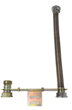 Gas meter bar G4 R250mm - male thread 1 1/4'' x flexible hose 1 1/4''