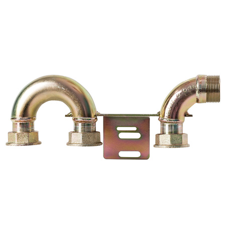 Gas meter bar for gas meter G4/G6 130mm, half union with loose nut 1¼" x male thread 1¼'