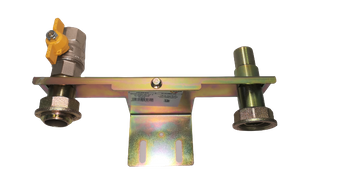 Gas meter bar G4/G6 R250mm ball valve 1" x connector for fitting 28mm