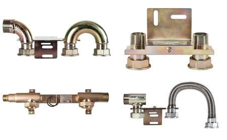 Gas meter bar for gas meter G4/G6, male thread 1¼" x half union with loose nut 1¼"