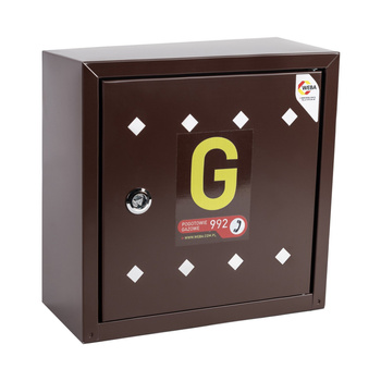 Wall-mounted gas cabinet 300x300x150, brown