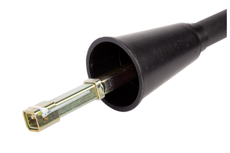 Telescopic extension spindle for angle valves with cutter