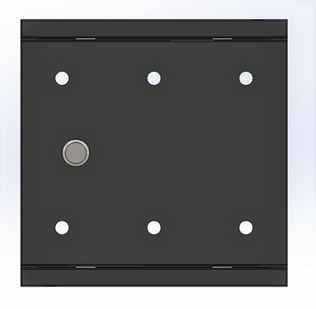 Recessed gas cabinet 250x250 metal - anthracite