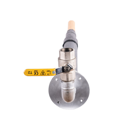 Flexible gas entry pipe PE32 x ball valve 1"