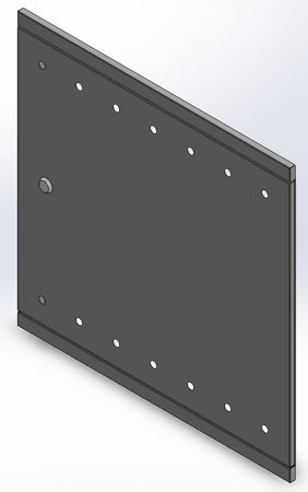 Recessed gas cabinet 600x600 metal - grey