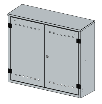 Free-standing gas cabinet, 1000x1000x400 - yellow