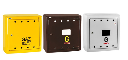 Wall-mounted laminate gas cabinet - grey