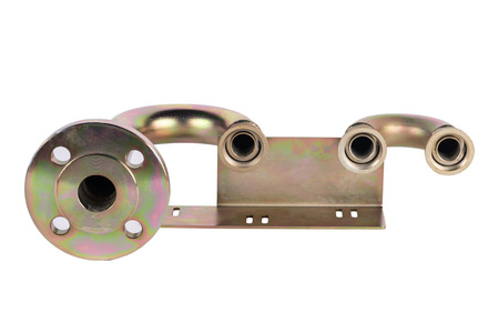 Gas meter bar G4/G6, flange DN32 x half union with loose nut 1 1/4"