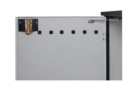 Gas pressure reducing and measuring point (MRS) for 2 horizontally installed gas meters, anthracite 1050x700x250