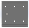Recessed gas cabinet 250x250 metal - grey