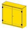 Free-standing gas cabinet, 1000x1000x400 - yellow