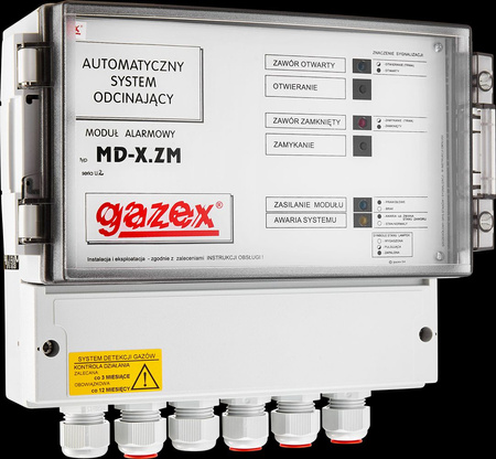 Control module MD-X.ZWA, 12/24V power supply, remote valve control (2 outputs, 2 inputs + 2 inputs for valve closing control)