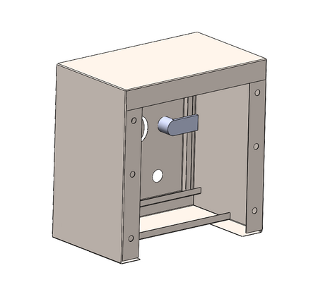 Wall-mounted gas cabinet 250x250x150 stainless steel