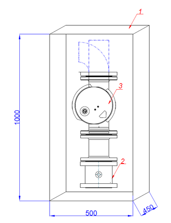 Gas cut-off point DN65