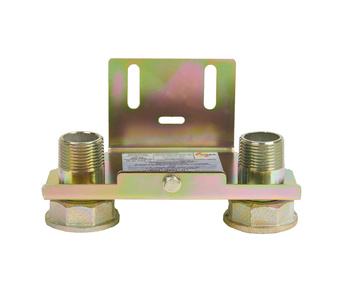 Gas meter bar for gas meter G4/G6 130mm, male thread 1" x male thread 1"