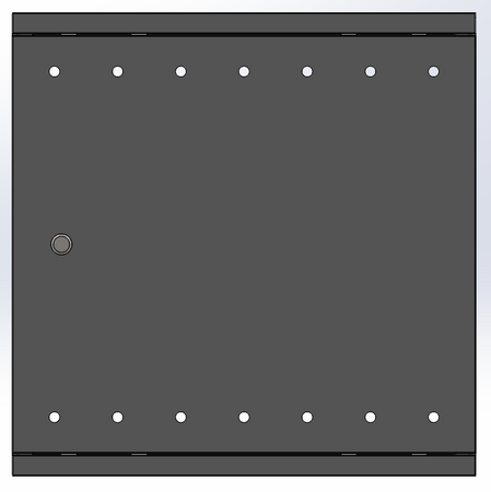 Recessed gas cabinet 600x600 metal - grey