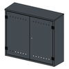 Wall-mounted gas cabinet 900x850x300, anthracite