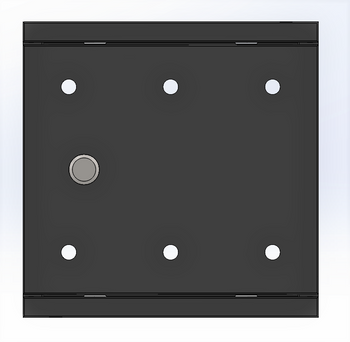 Recessed gas cabinet 250x250 metal - anthracite