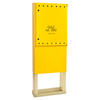 Laminate pedestal for gas pressure reducing and measuring station, base 670x250mm, H=1000mm - yellow