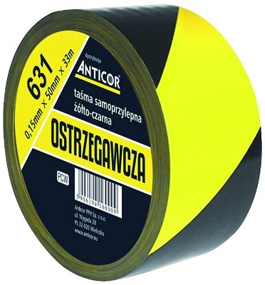 Protection tape - 930-35, yellow-black, 35 mm