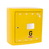 Wall-mounted laminate gas cabinet, yellow