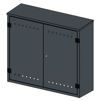 Wall-mounted gas cabinet 900x850x300, anthracite