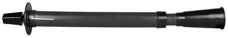 Telescopic extension spindle for angle valves with cutter