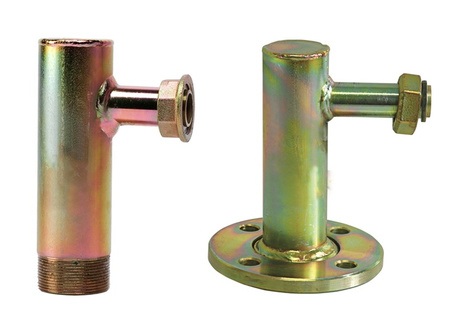 Tee conection for gas meter bar, steel, thread 2" x thread 1¼"