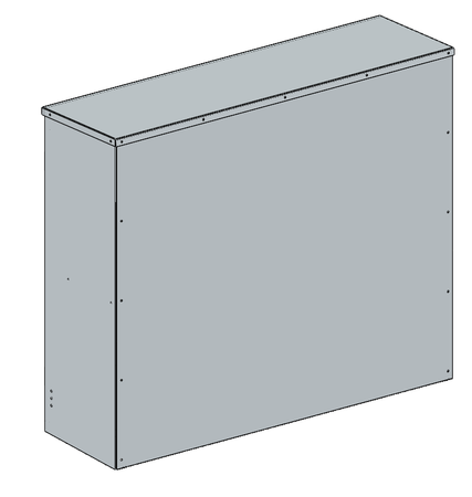 Free-standing gas cabinet, 1000x1000x400 - yellow