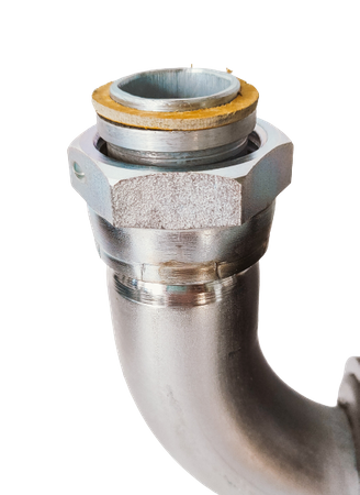 Gas entry pipe DN25 x half union with loose nut 1"