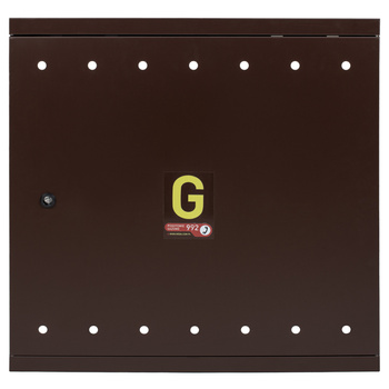 Recessed gas cabinet 600x600 metal - brown