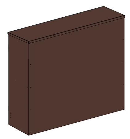 Free-standing gas cabinet, 1000x1000x400 - yellow