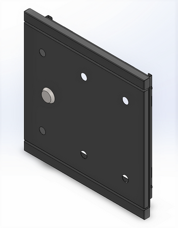 Recessed gas cabinet 250x250 metal - anthracite