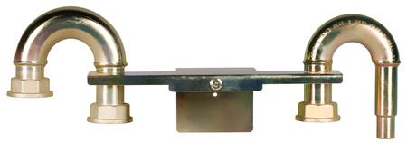 Gas meter bar G4/G6, R250, with brass fitting 28mm