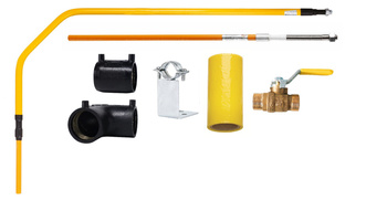 Installation set for aboveground LPG tank (2GN) without cabinet and regulators, with short pipes