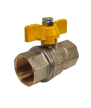 Brass ball valve, f/f 1/2", T-handle